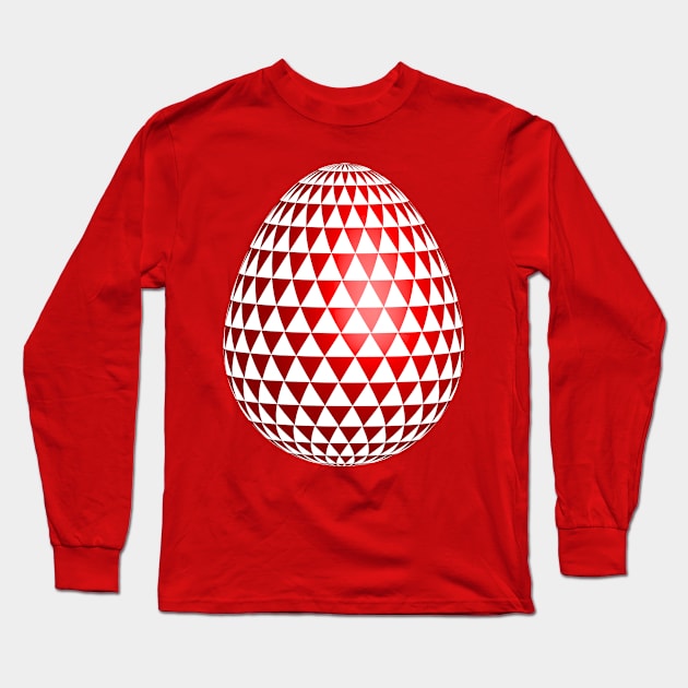 white and red egg Long Sleeve T-Shirt by Desing_108